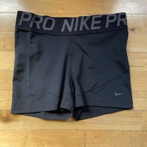 Black on black Nike Pro Dri Fit Shorts
